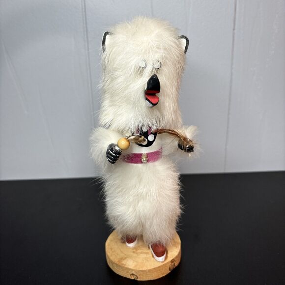 Hand crafted native Bear figure 8 inch Tall removable mask Signed E Jimmie - Picture 6 of 10